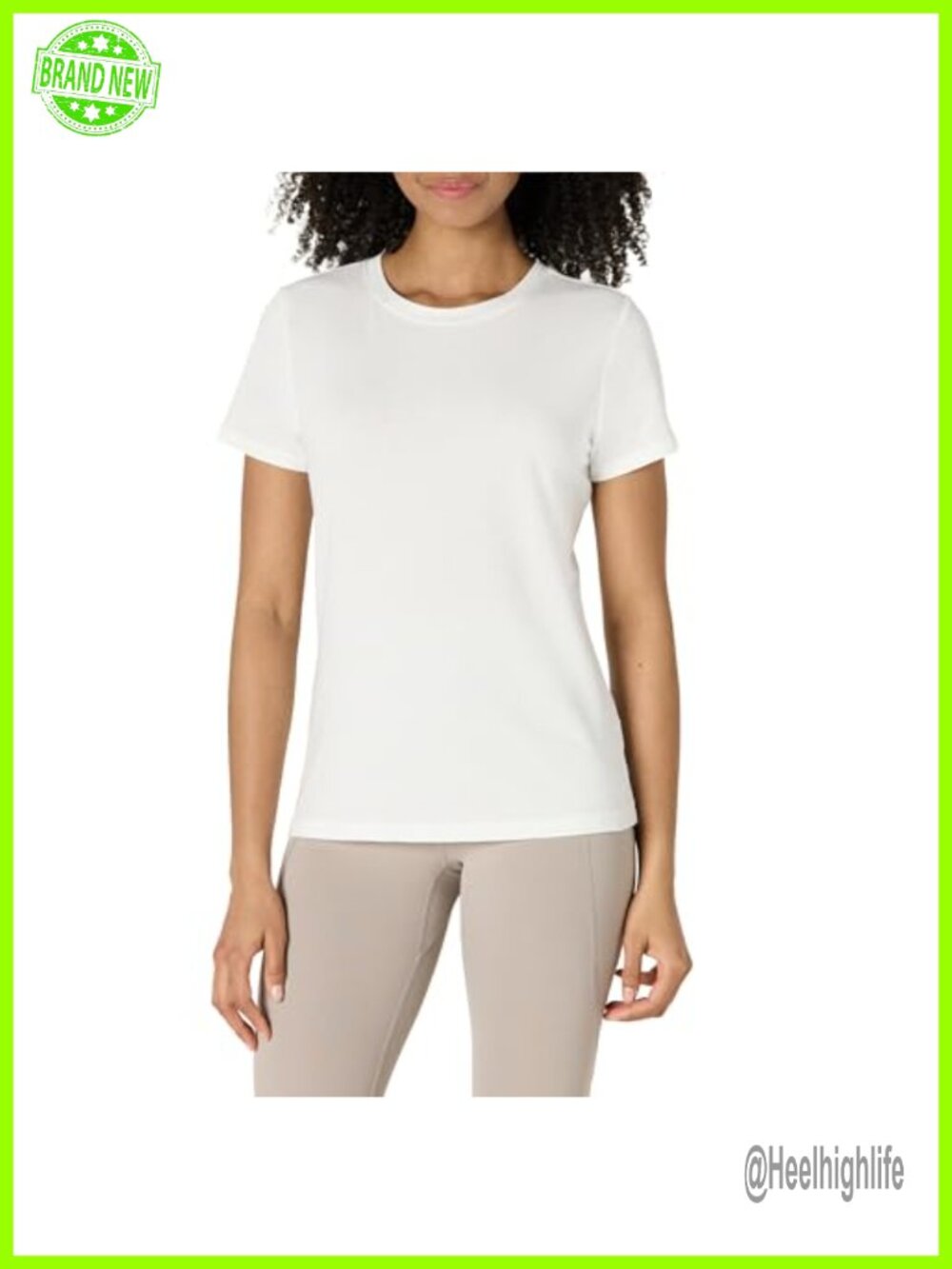 Women's Cotton Modal Crewneck Short Sleeve Active Yoga Workout T-Shirt